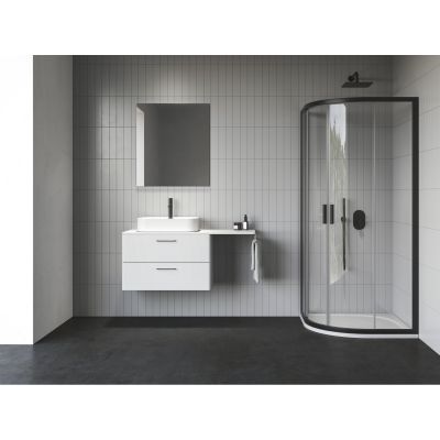 Drzwi prysznicowe 190 cm rozsuwane czarny mat/szkło przezroczyste 0YML0300Z1 Ravak Blix II