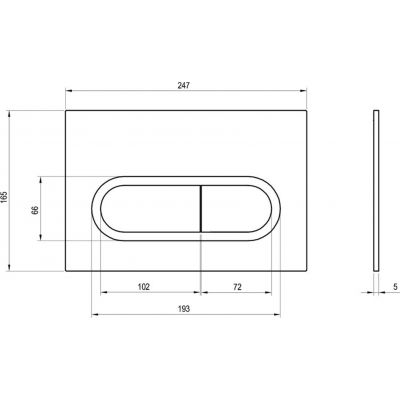 Przycisk spłukujący biały X01455 Ravak Chrome