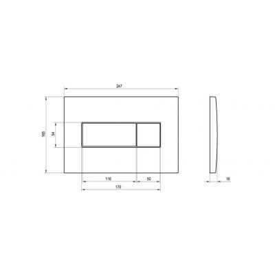 Przycisk spłukujący do wc biały X01457 Ravak Uni