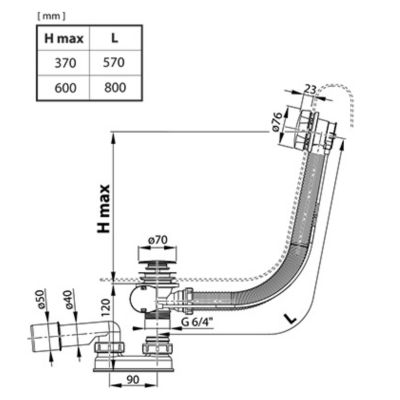 Ravak You X01318 syfon do wanny