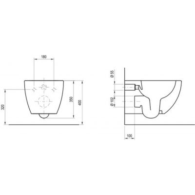 Miska WC wisząca biały połysk X01516 Ravak Chrome