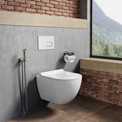 Miska WC wisząca bez kołnierza biały połysk X01535 Ravak Chrome