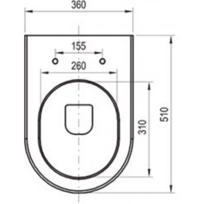 Miska WC wisząca bez kołnierza biały połysk X01535 Ravak Chrome