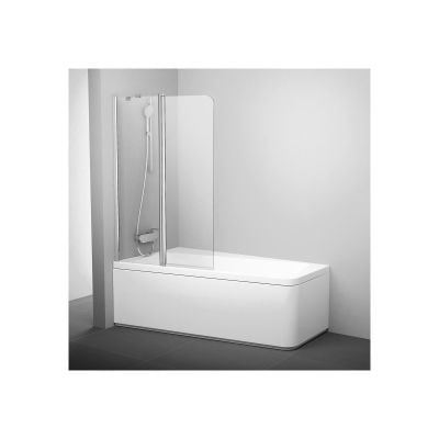 Parawan nawannowy 100 cm 2-częściowy aluminium połysk/szkło przezroczyste 7QLA0C03Z1 Ravak 10°