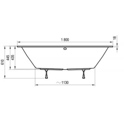 Wanna prostokątna 180x80 cm biała C921300000 Ravak City