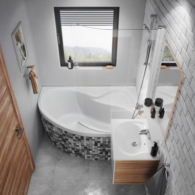 Wanna narożna 160x105 cm prawa biała CL21000000 Ravak Rosa II