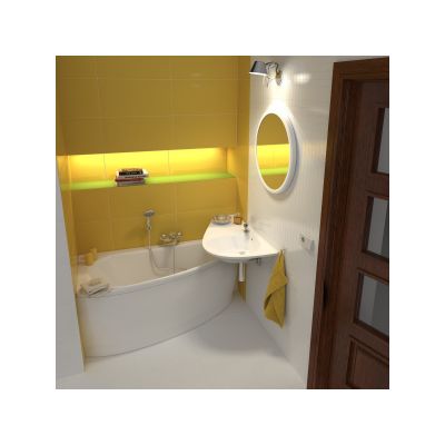Wanna narożna 150x75 cm lewa biała CT01000000 Ravak Avocado