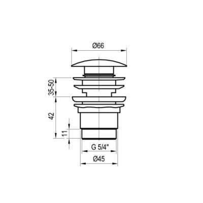 Korek do umywalki chrom X01437 Ravak