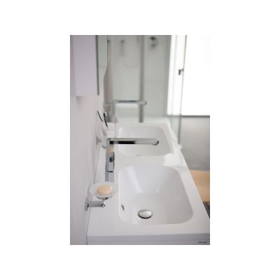 Umywalka 120x49 cm prostokątna podwójna biała XJG01112000 Ravak Chrome