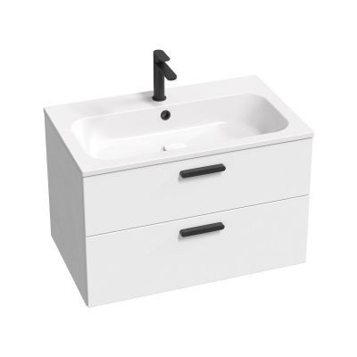 Umywalka 80x49 cm prostokątna meblowa biała XJG01180001 Ravak Chrome