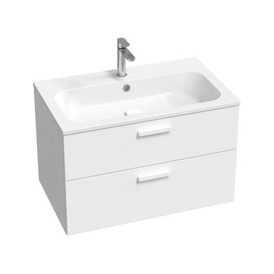 Umywalka 80x49 cm prostokątna meblowa biała XJG01180001 Ravak Chrome