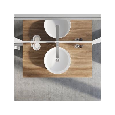 Umywalka 40x40 cm okrągła nablatowa biała XJX01140001 Ravak Uni