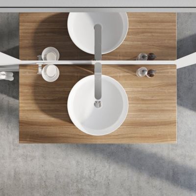 Umywalka 40x40 cm okrągła nablatowa biała XJX01140002 Ravak Uni