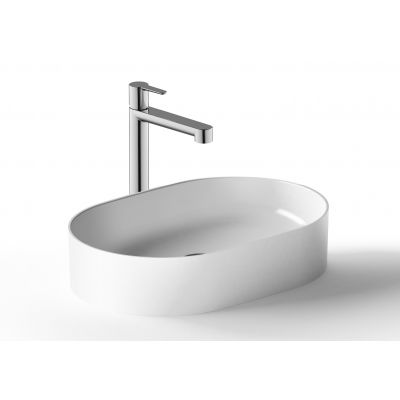 Umywalka 55x37 cm owalna nablatowa biała XJX01155001 Ravak Ceramic