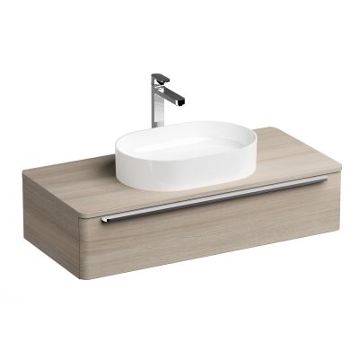 Umywalka 55x37 cm owalna nablatowa biała XJX01155001 Ravak Ceramic