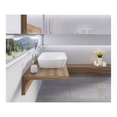 Umywalka 60x40 cm owalna nablatowa biała XJX01160002 Ravak Ceramic