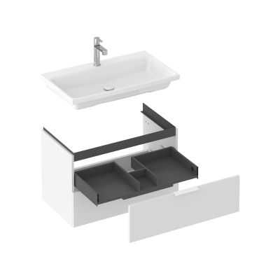 Umywalka 80x46 cm prostokątna meblowa biała XJX01280001 Ravak Comfort