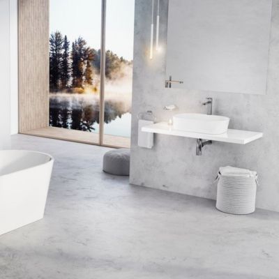 Umywalka 58x40 cm owalna nablatowa biała XJX01358000 Ravak Solo