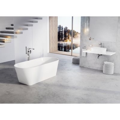 Umywalka 58x40 cm owalna nablatowa biała XJX01358000 Ravak Solo