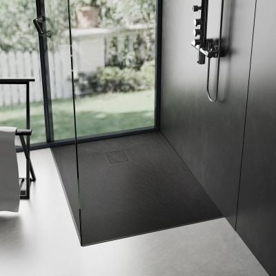 Brodzik prostokątny 100x80 cm czarny REAK3907 Rea Magnum