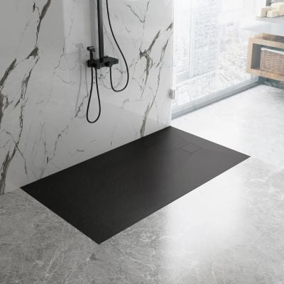 Brodzik prostokątny 100x80 cm czarny REAK3907 Rea Magnum