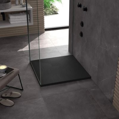 Brodzik kwadratowy 90x90 cm czarny REAK3910 Rea Magnum