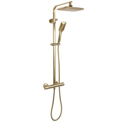 Rea Tom REAP5004 zestaw prysznicowy ścienny z deszczownicą złoty