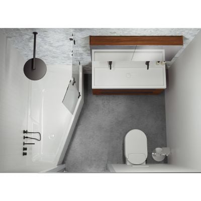 Wanna narożna 170x90 cm lewa biała B114006005 Riho Rethink Space