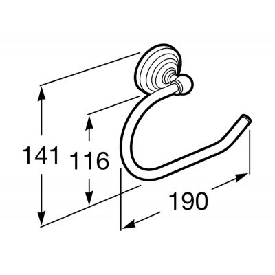 Roca Carmen A817004001 uchwyt na papier toaletowy chrom