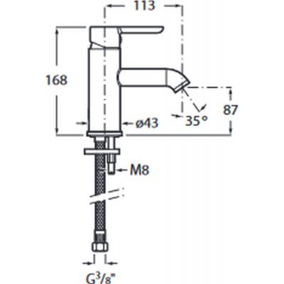 Roca Carelia A5A328AC0K bateria umywalkowa stojąca chrom