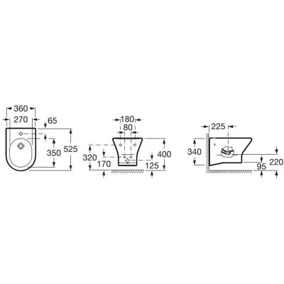 Bidet wiszący biały A357645000 Roca Nexo