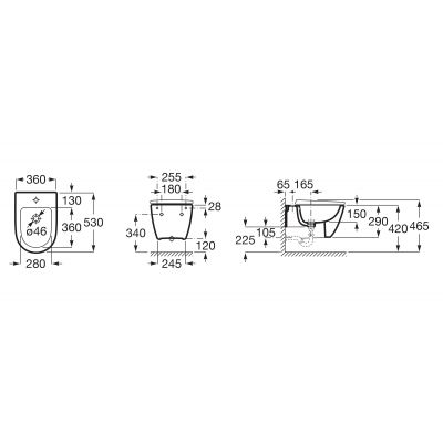 Bidet wiszący biały A357685000 Roca Ona