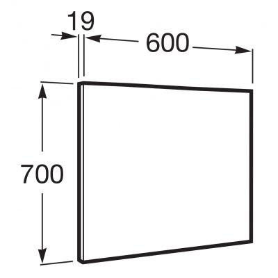 Lustro 60x70 cm prostokątne srebrny A812331406 Roca Victoria-N
