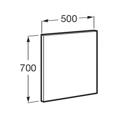 Lustro 50x70 cm prostokątne srebrny A812345406 Roca Victoria-N