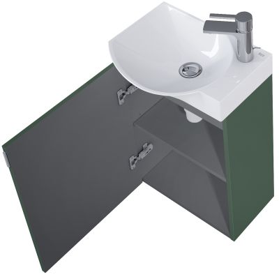 Umywalka z szafką 45.2 cm zieloną A852448534 Roca Ravell