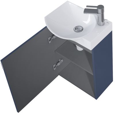 Umywalka z szafką 45.2 cm niebieską A852448538 Roca Ravell