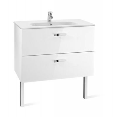 Umywalka z szafką 80 cm biała A855852806 Roca Victoria