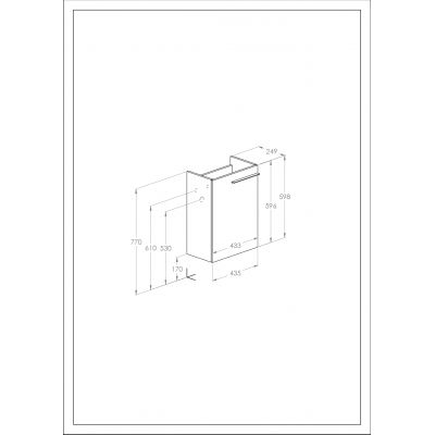 Szafka 58.5x34.6x63.5 cm podumywalkowa wisząca czarna A857778532 Roca Ella