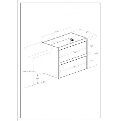 Szafka 80x45.6x63.5 cm podumywalkowa wisząca czarna A857795532 Roca Claudia