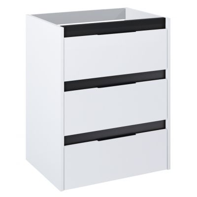 Szafka 58.5x45.2x74 cm podumywalkowa wisząca biała-czarna A857866606 Roca Alpine