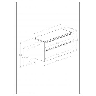 Szafka 63.5x45.1x118.4 cm podumywalkowa wisząca dąb A857906464 Roca Gap Pro