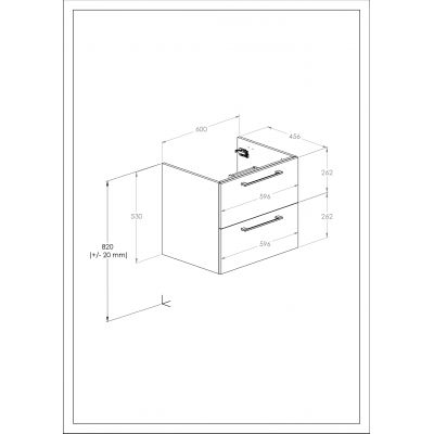 Szafka 60x45.6x53 cm podumywalkowa wisząca biała A857949806 Roca Roma