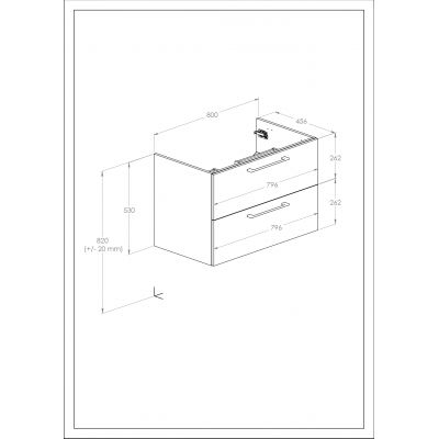 Szafka 80x45.6x53 cm podumywalkowa wisząca biała A857950806 Roca Roma
