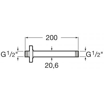 Roca A5B0550CN0 ramię sufitowe czarny