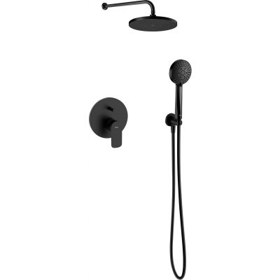 Zestaw prysznicowy podtynkowy z deszczownicą czarny A5D186ENB0 Roca Cala