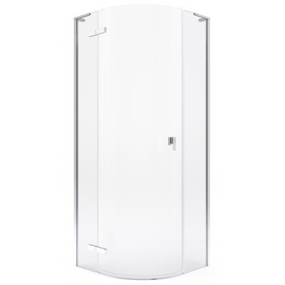 Kabina prysznicowa 90x90 cm półokrągła chrom połysk/szkło przezroczyste AMP1009012M Roca Metropolis-N