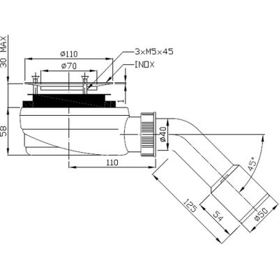 Syfon do brodzika PD5000166 Roca Terran