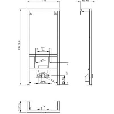 Stelaż podtynkowy do bidetu A890071000 Roca