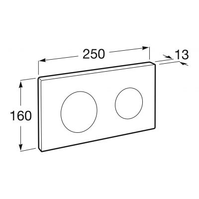 Przycisk spłukujący do wc chrom błyszczący A890189001 Roca PL