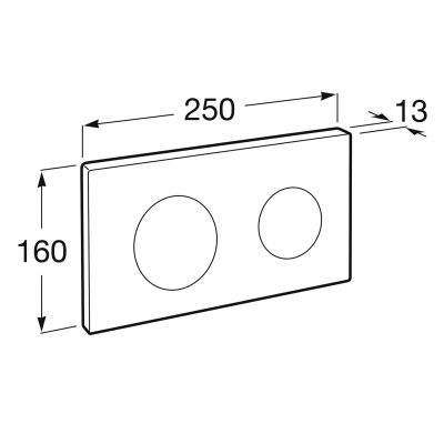 Przycisk spłukujący do wc czarny A890189206 Roca PL